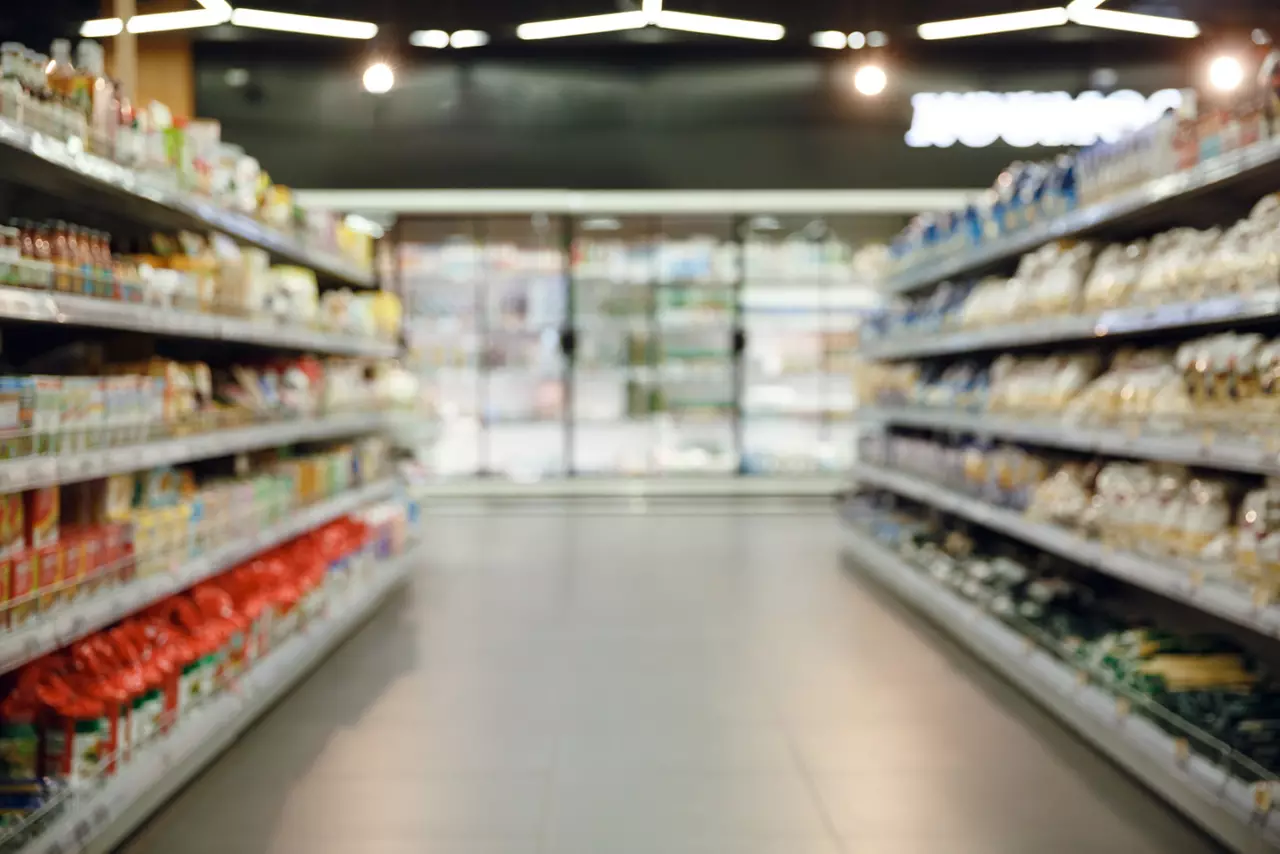 Supermarket interior