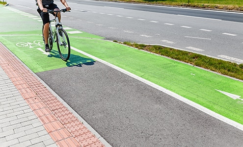person riding bike