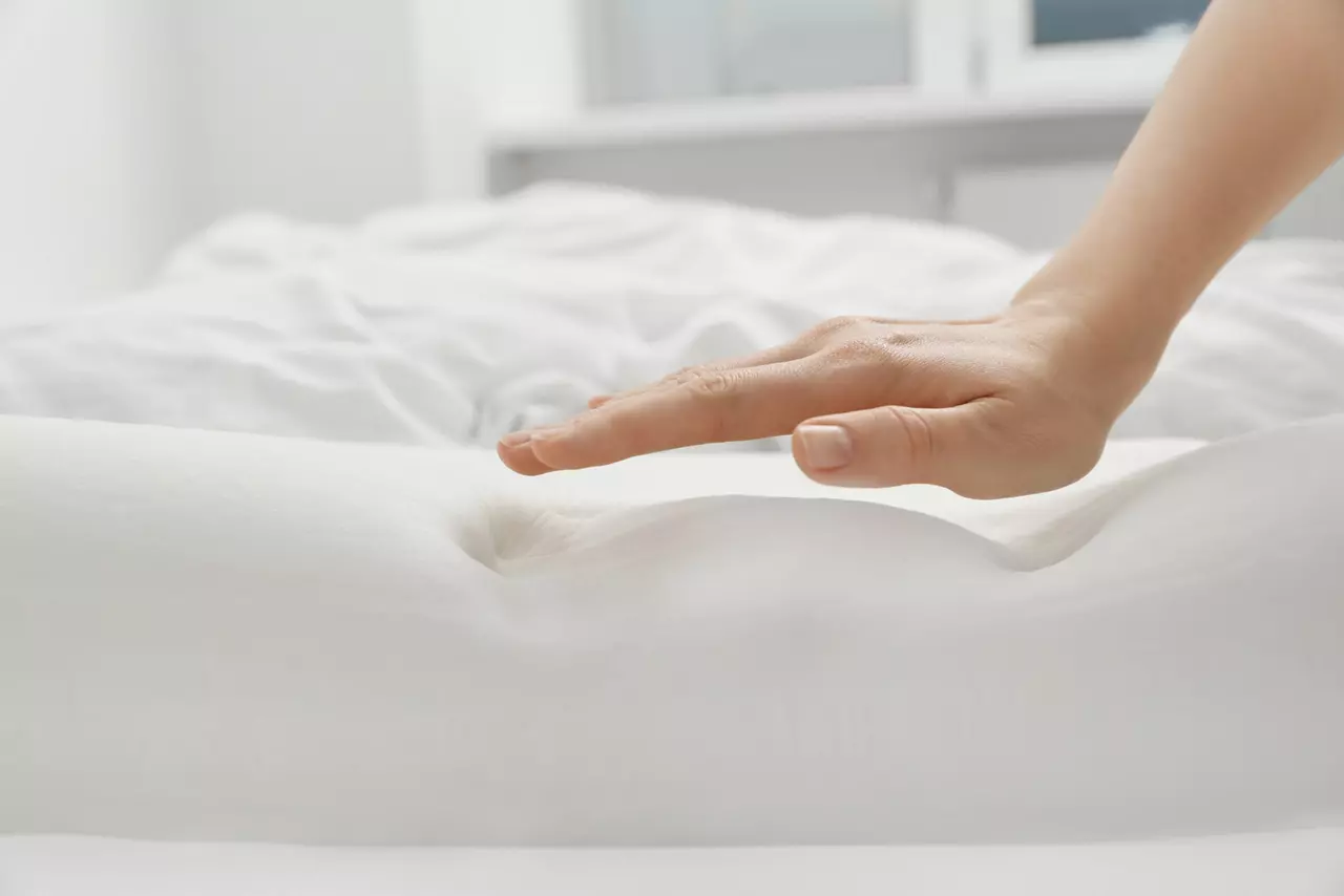 Close up of a bed mattress